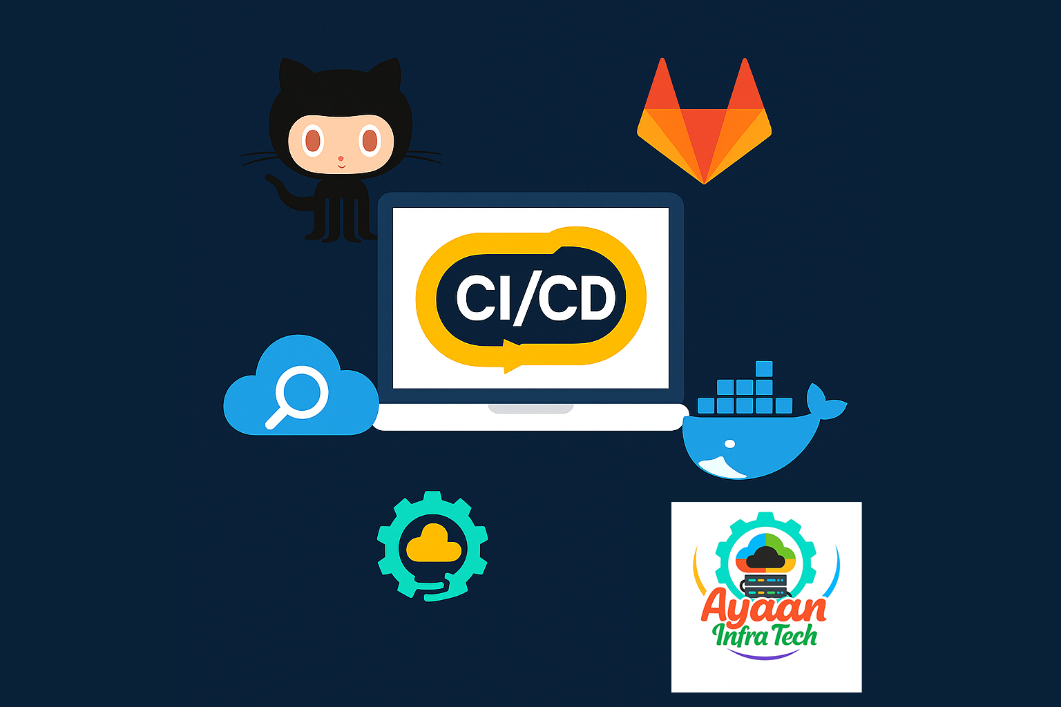 Ayaan Infra Tech GitHub GitLab Docker CI/CD DevOps Services - Complete Development Pipeline Solutions