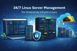 24/7 Linux server management for enterprise infrastructure with monitoring and security